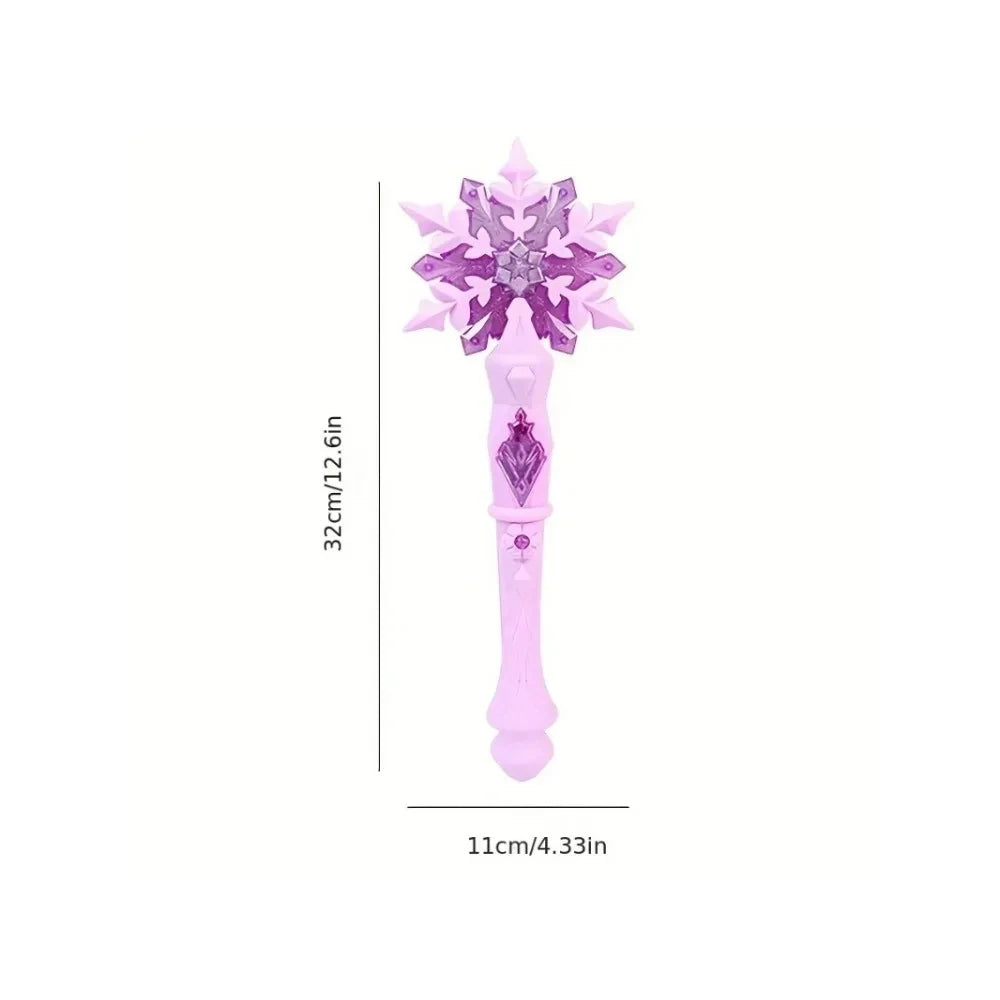 Light-Up Snowflake Wand – Princess Fairy Wand with Lights & Sounds