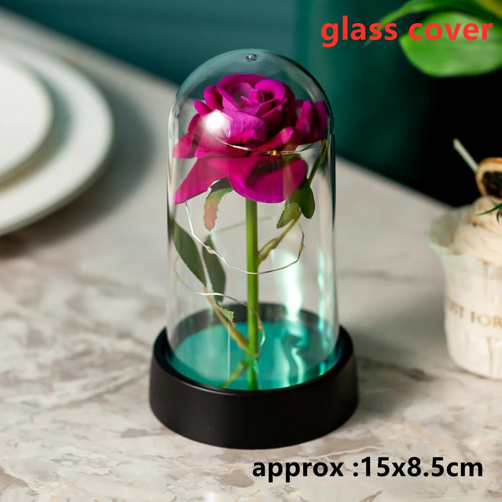 Galaxy Rose with LED Lights – Three Light-Up Forever Roses Gift