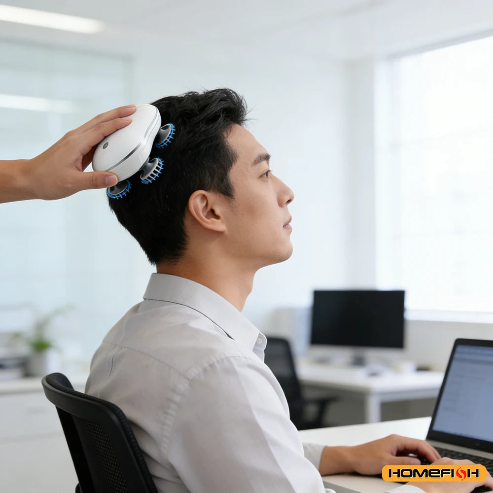 Electric Scalp Massager – Rechargeable Vibrating Head Massage Brush