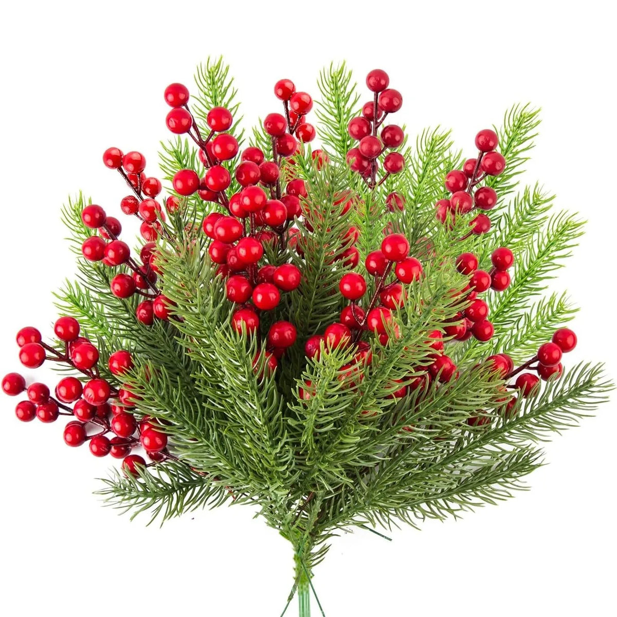 Christmas picks in a wreath
