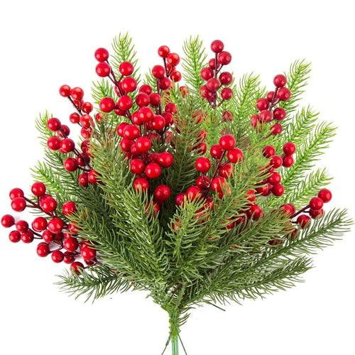 Christmas picks in a wreath