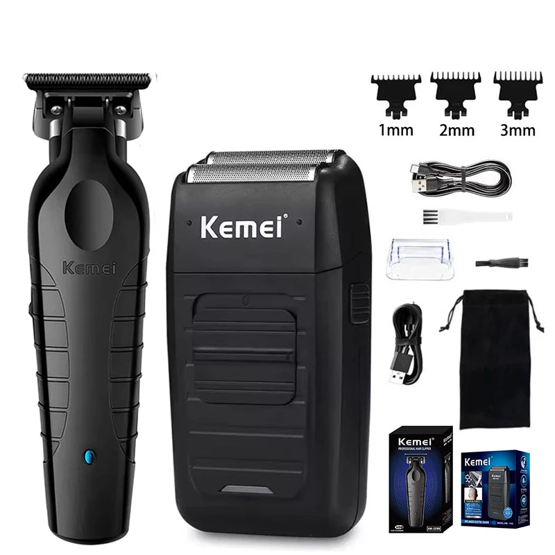 Kemei Cordless Hair Clippers – USB Rechargeable Trimmer for Men