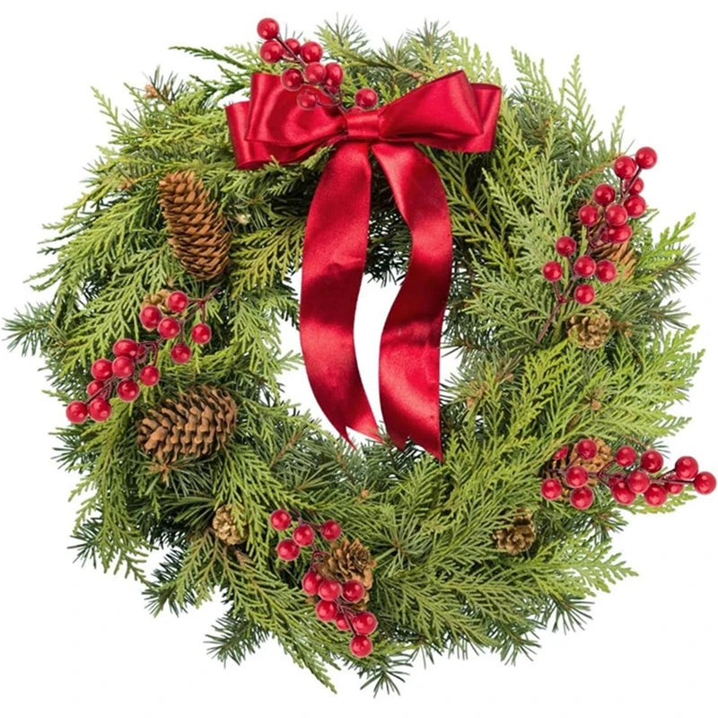 Artificial Pine & Holly Berry Picks – 10 Christmas Stems for Wreaths & Garlands
