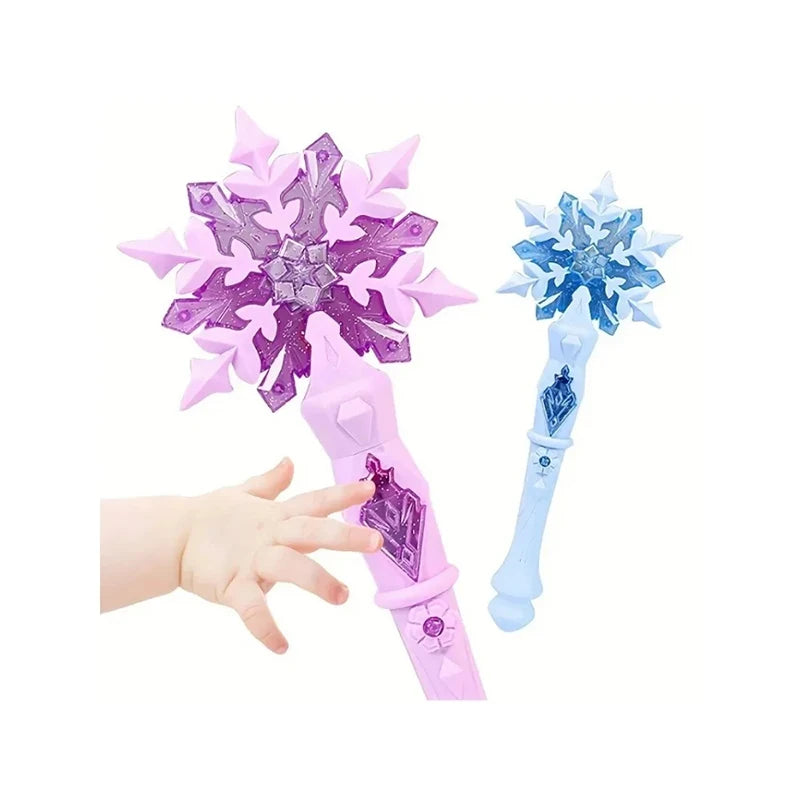 Light-Up Snowflake Wand – Princess Fairy Wand with Lights & Sounds