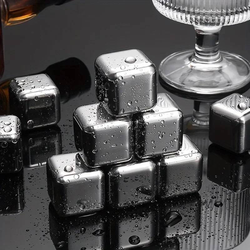 Whisky Chilling Stones Gift Set – Stainless Steel Ice Cubes in Gift Box