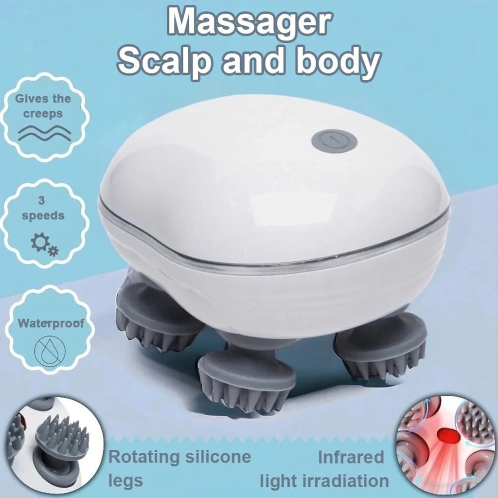 Electric Scalp Massager – Rechargeable Vibrating Head Massage Brush