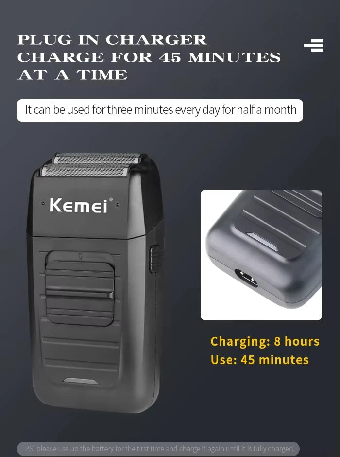 Kemei Cordless Hair Clippers – USB Rechargeable Trimmer for Men