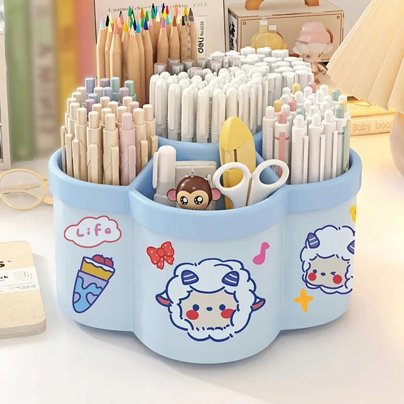 Rotating Desk Organiser – Large Pen & Makeup Holder