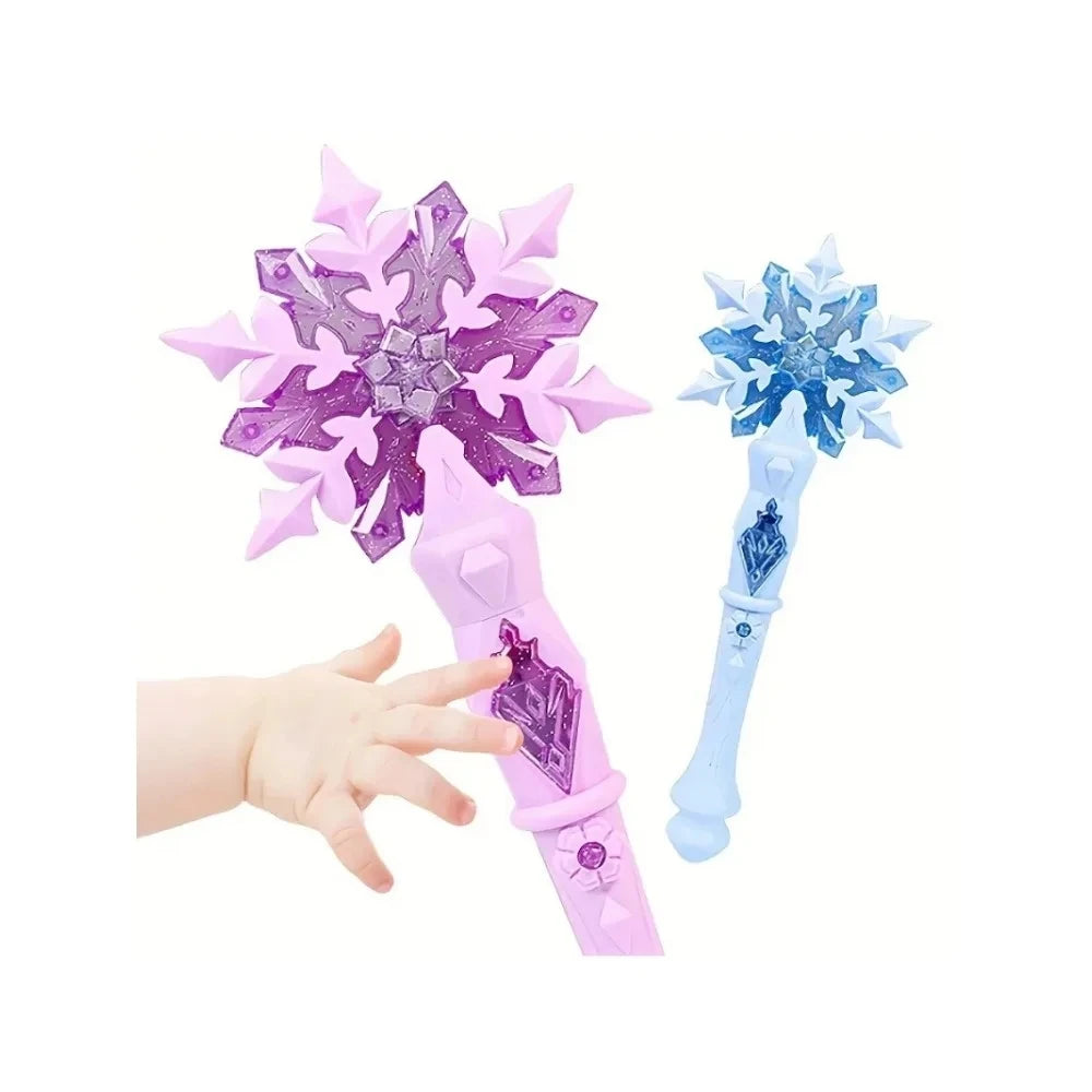 Light-Up Snowflake Wand – Princess Fairy Wand with Lights & Sounds