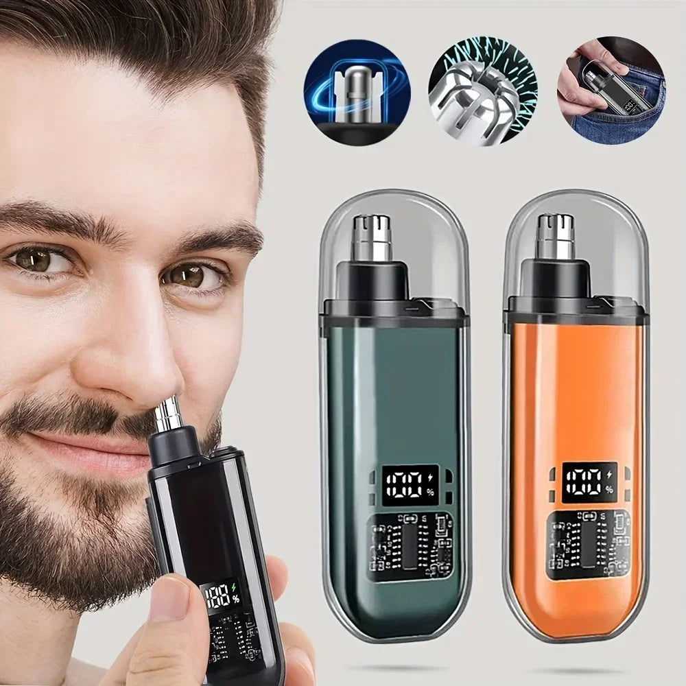 Rechargeable Nose & Ear Hair Trimmer – USB-C, Compact