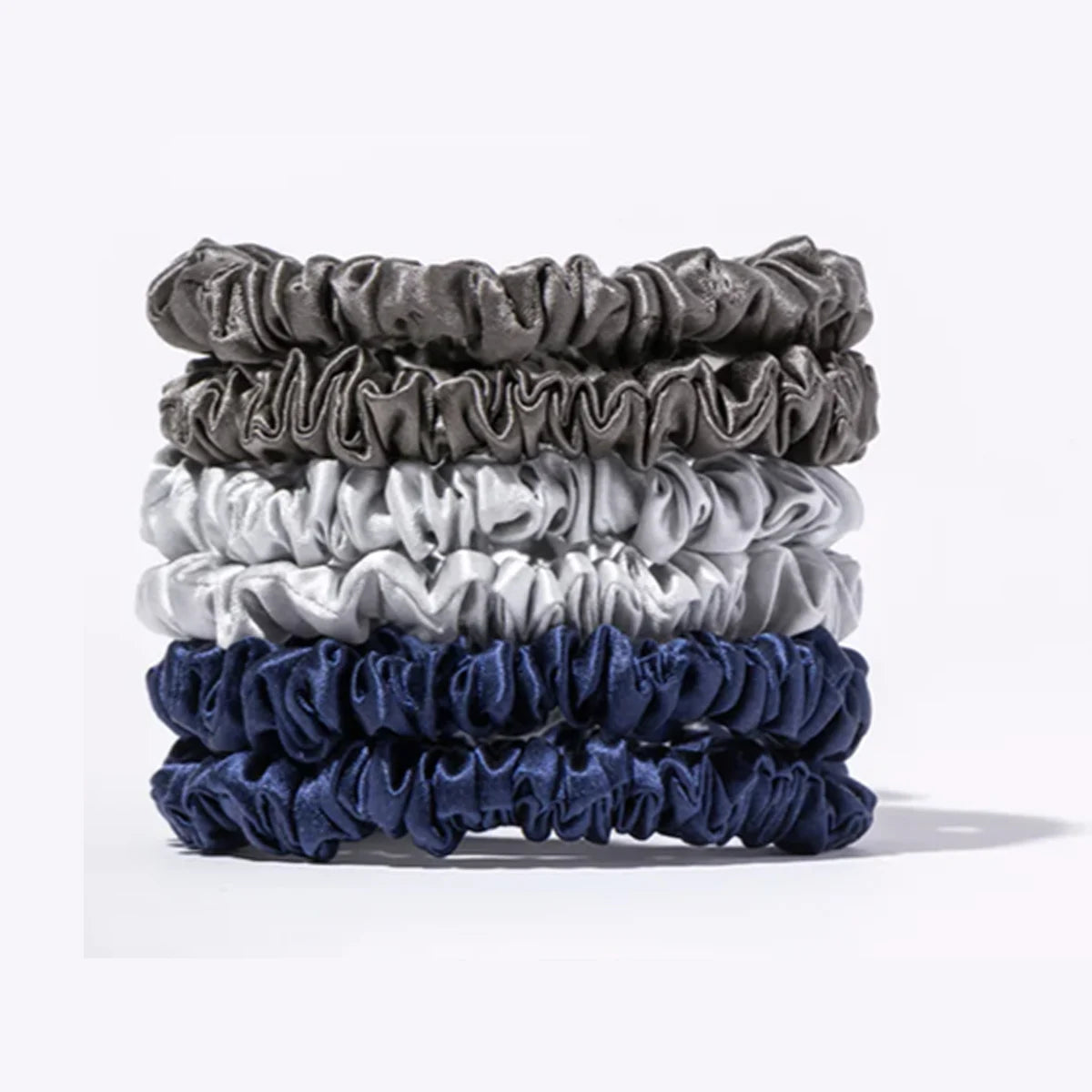 Two silk scrunchies in a gift box
