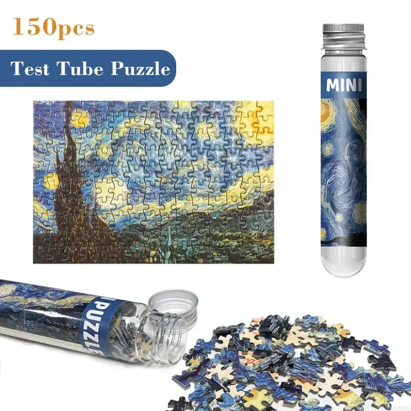 Test Tube Jigsaw Puzzle – 150 Piece Famous Painting Mini Puzzle