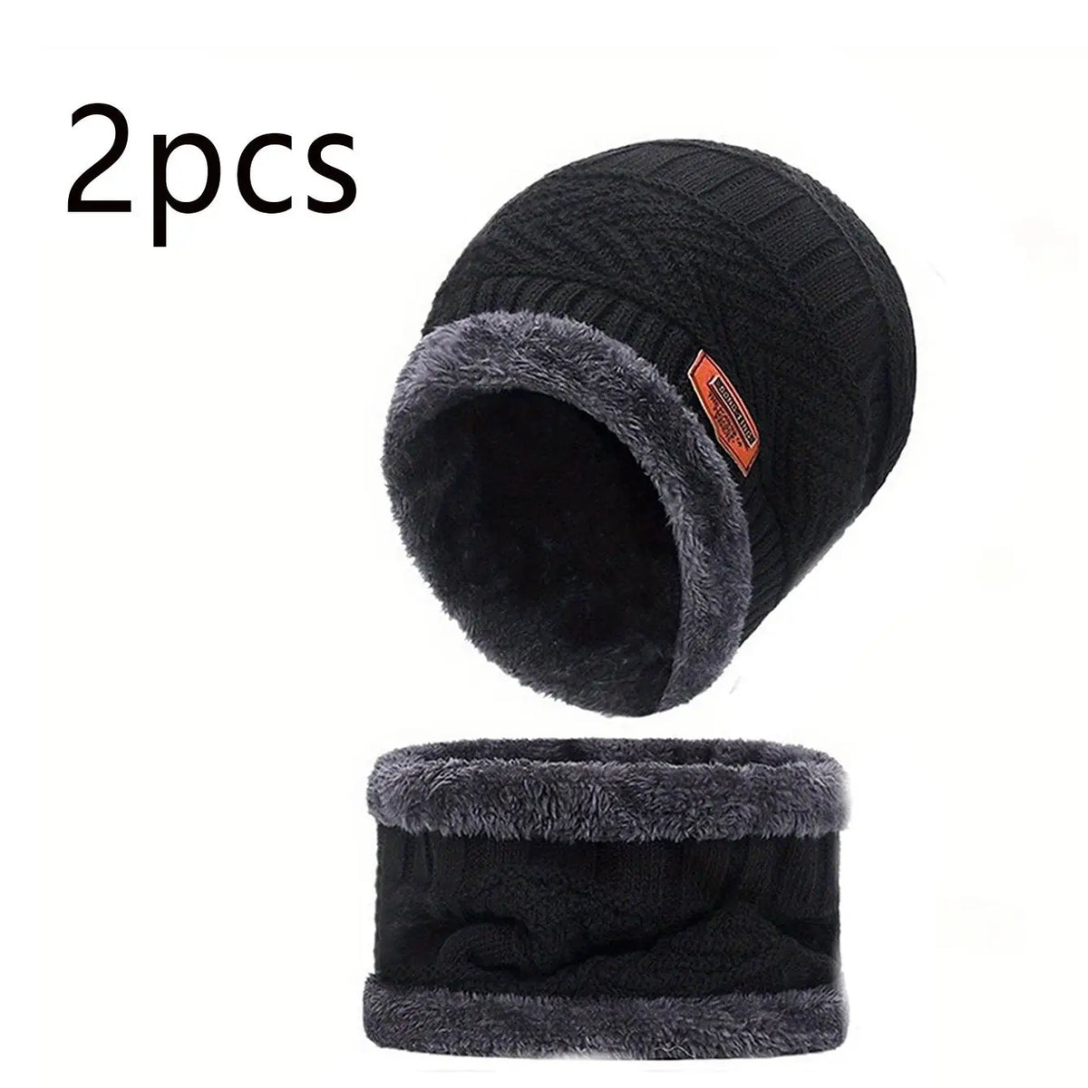 Men's Winter Hat, Scarf & Gloves Set – Velvet-Lined