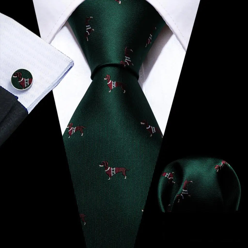 Men's Tie, Pocket Square & Cufflinks Gift Set – Jacquard