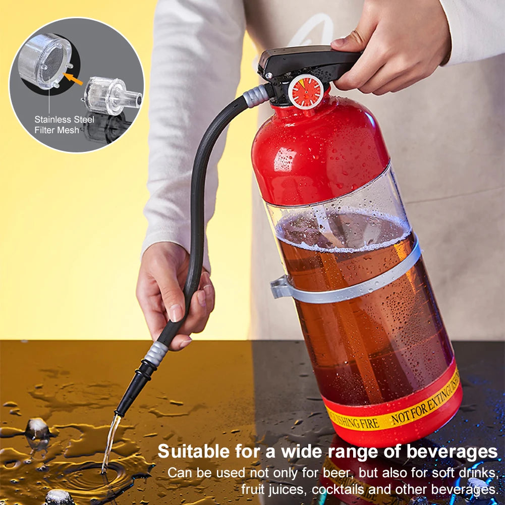 Fire extinguisher drink dispenser details