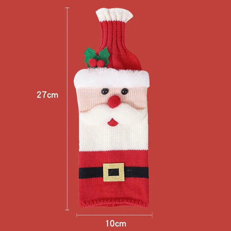 Christmas bottle jumper on a wine bottle