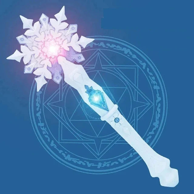 Light-Up Snowflake Wand – Princess Fairy Wand with Lights & Sounds
