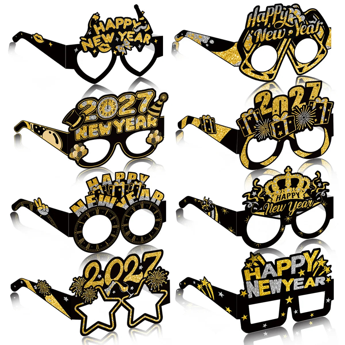 2027 Happy New Year party glasses