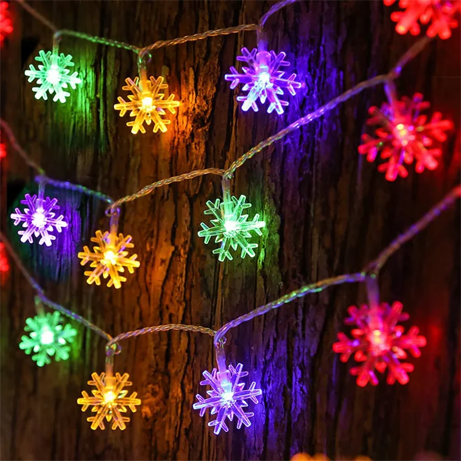 Snowflake Fairy Lights – USB or Battery Christmas String Lights (1.5 m, 3 m or 6 m)