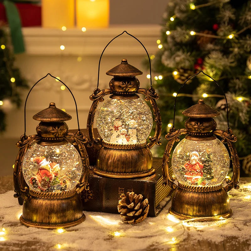 Christmas snow globe lantern designs