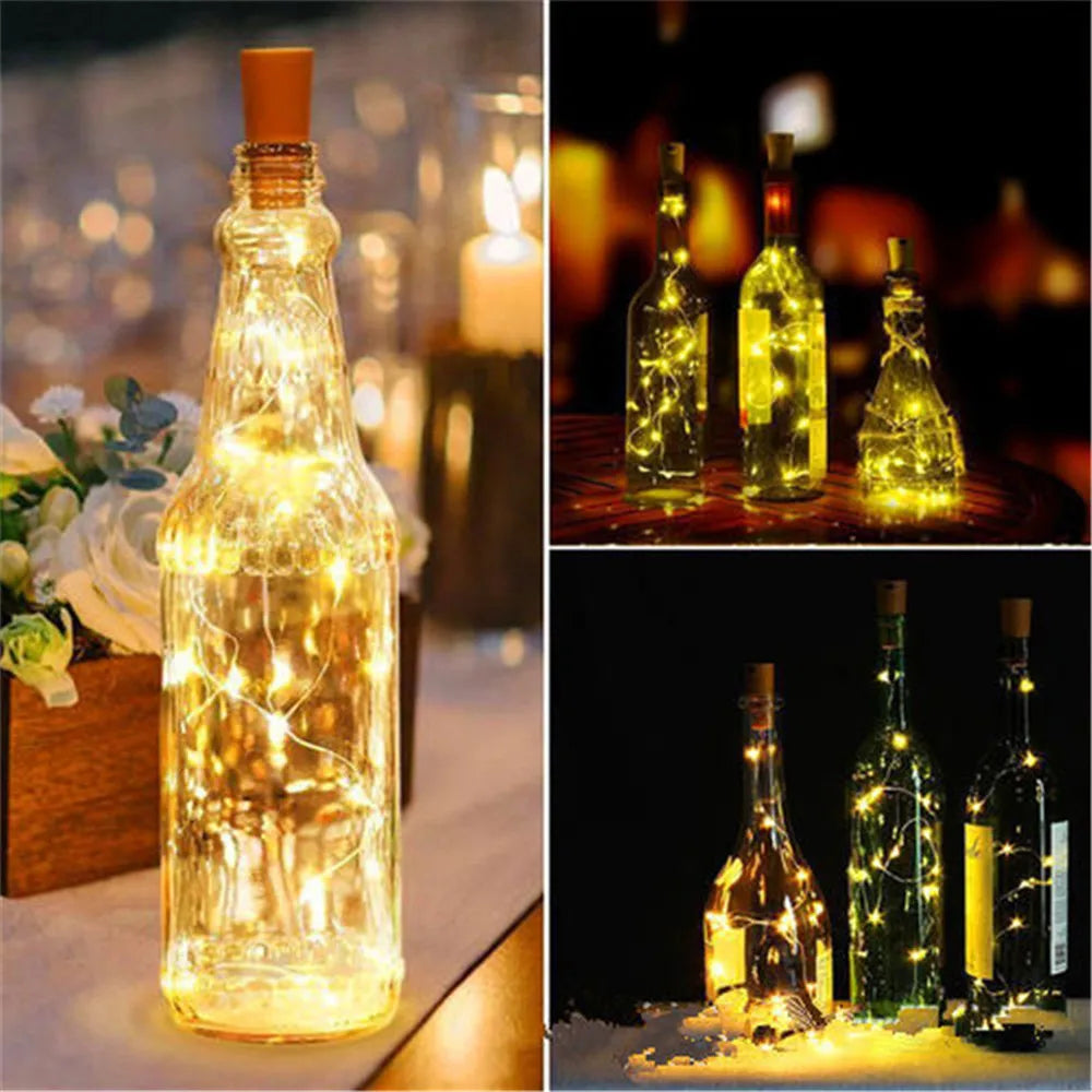 Pack of 10 cork bottle lights