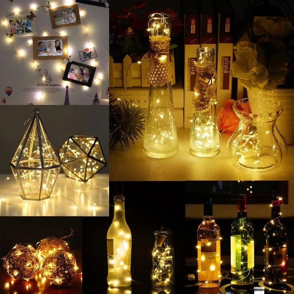 Rechargeable Cork Bottle Lights – 20 LED Wine Bottle Fairy Lights