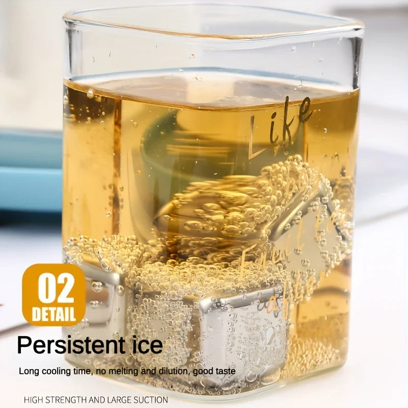 Whisky Chilling Stones Gift Set – Stainless Steel Ice Cubes in Gift Box