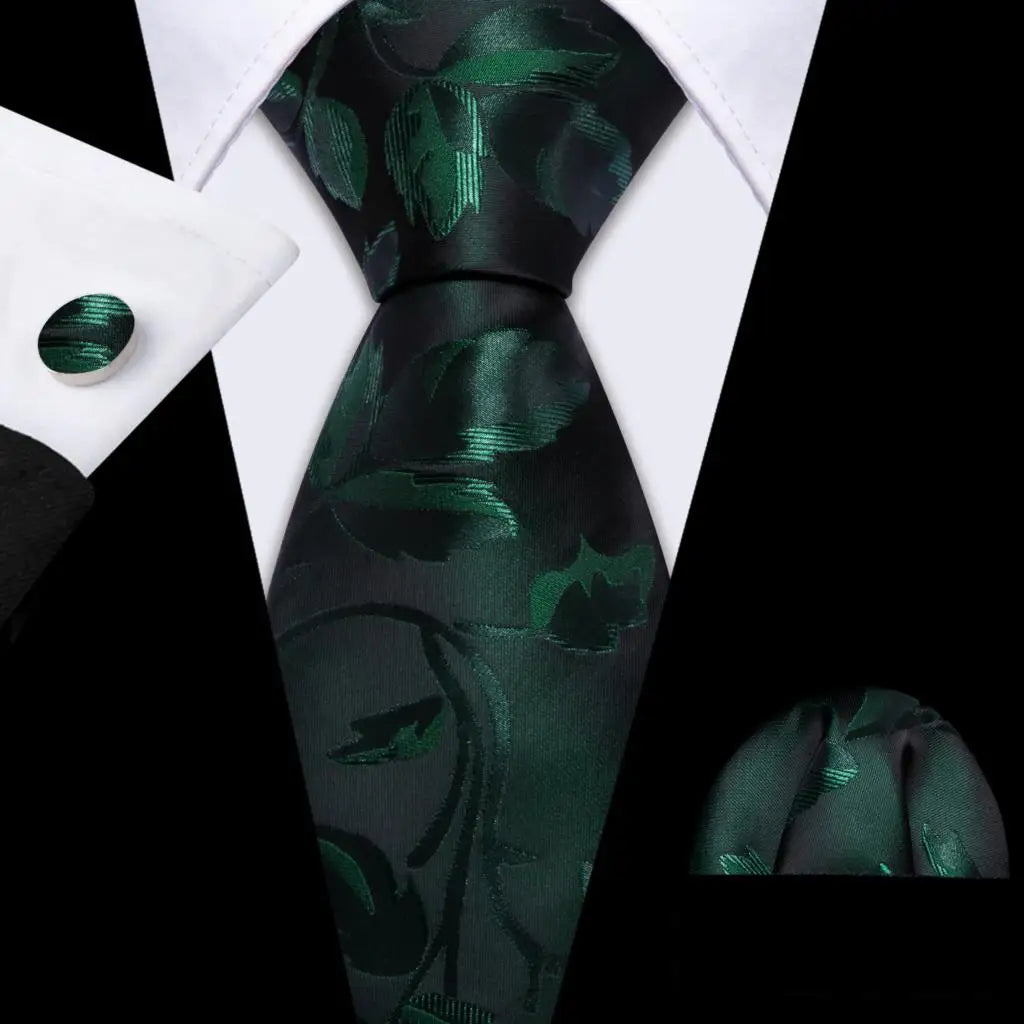 Men's Tie, Pocket Square & Cufflinks Gift Set – Jacquard