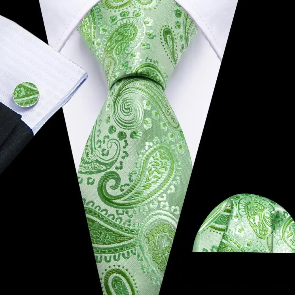 Men's Tie, Pocket Square & Cufflinks Gift Set – Jacquard