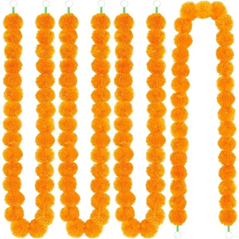 Artificial Marigold Garland 150cm – Diwali, Wedding & Puja Flower Garland (Toran)