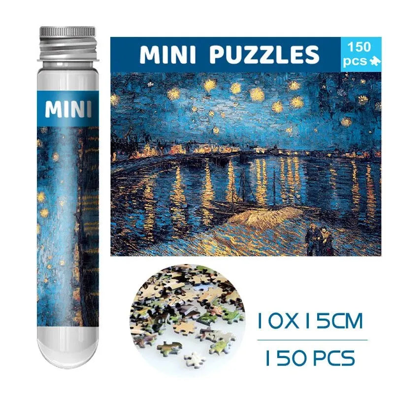 Test Tube Jigsaw Puzzle – 150 Piece Famous Painting Mini Puzzle