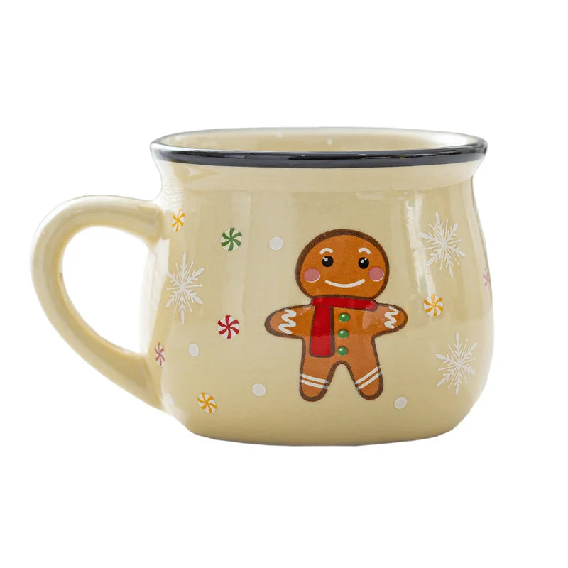 Mini Christmas Mug 150 ml – Cute Santa, Snowman & Reindeer Ceramic Cup