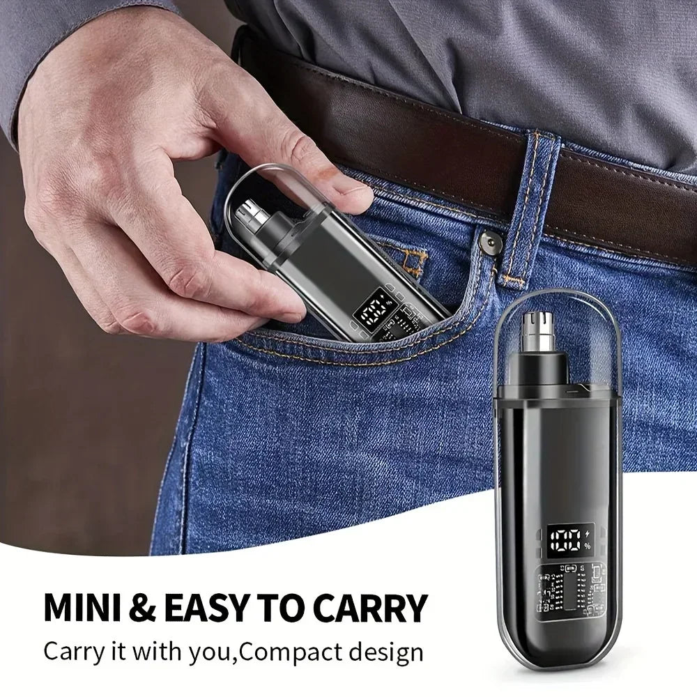 Rechargeable Nose & Ear Hair Trimmer – USB-C, Compact