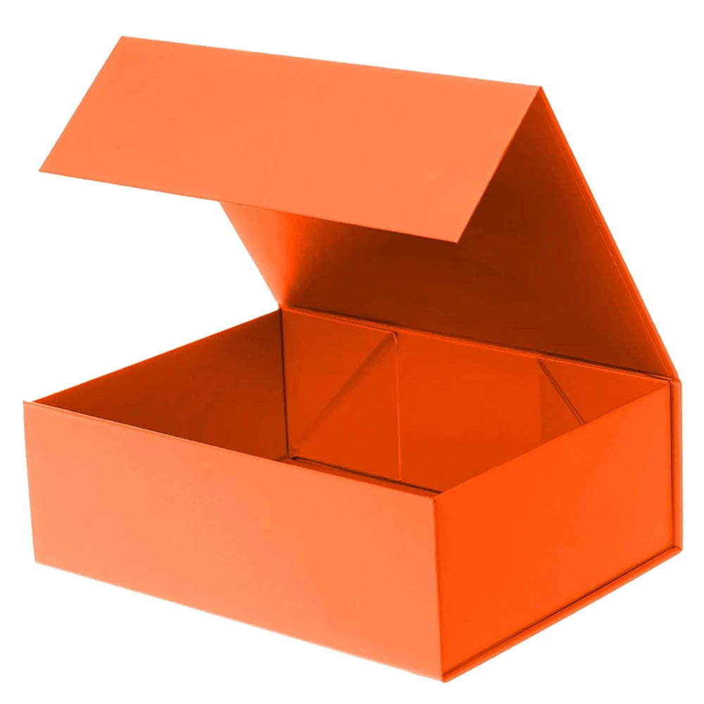 Magnetic Gift Box with Lid – Collapsible Rigid Present Box, 26.5 x 18 x 7.5 cm (1 or 4 Pack)