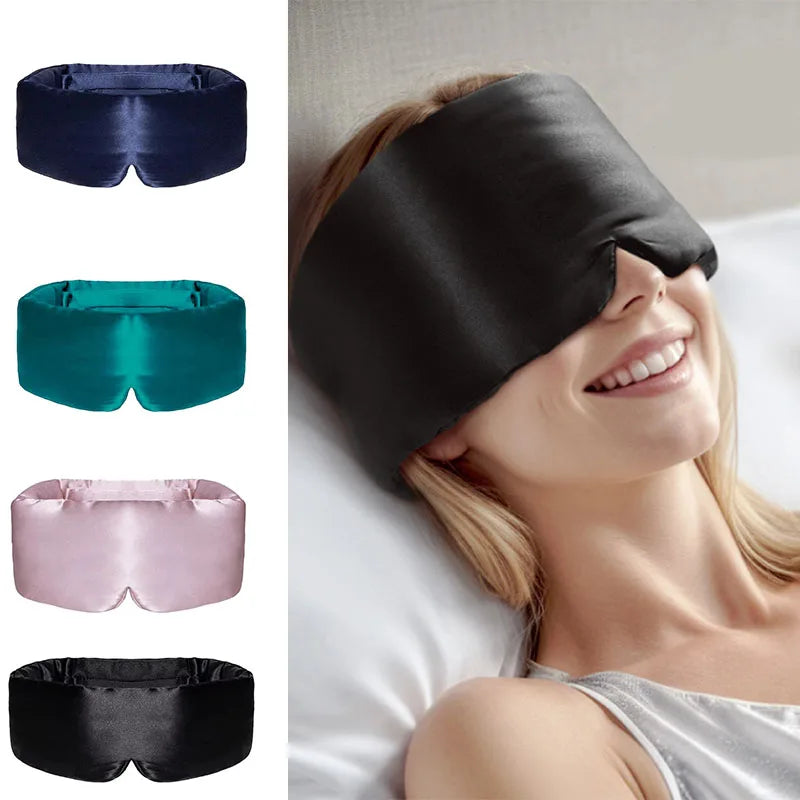 100% Mulberry Silk Sleep Mask – Soft Padded Eye Mask