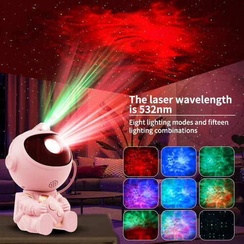 Astronaut Galaxy Star Projector with Remote – Starry Sky Night Light for Bedrooms & Parties