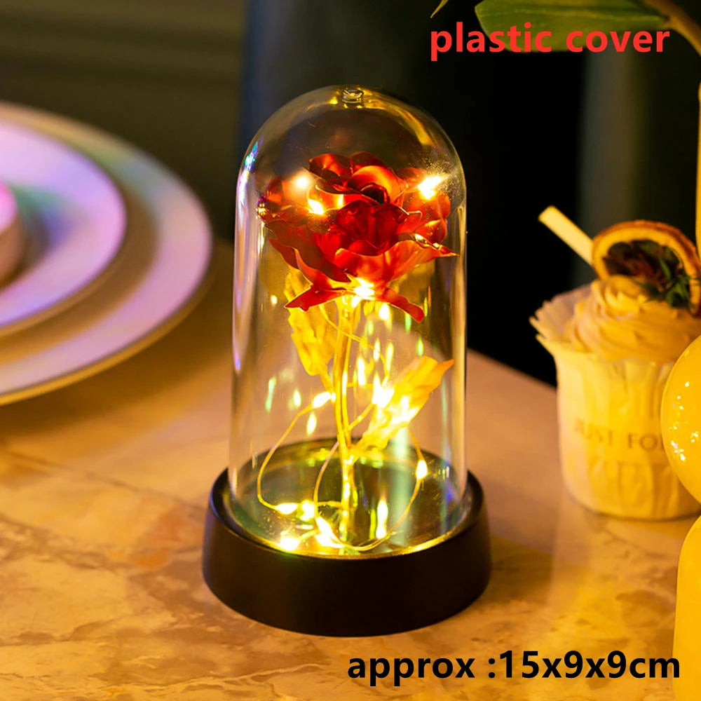Galaxy Rose with LED Lights – Three Light-Up Forever Roses Gift