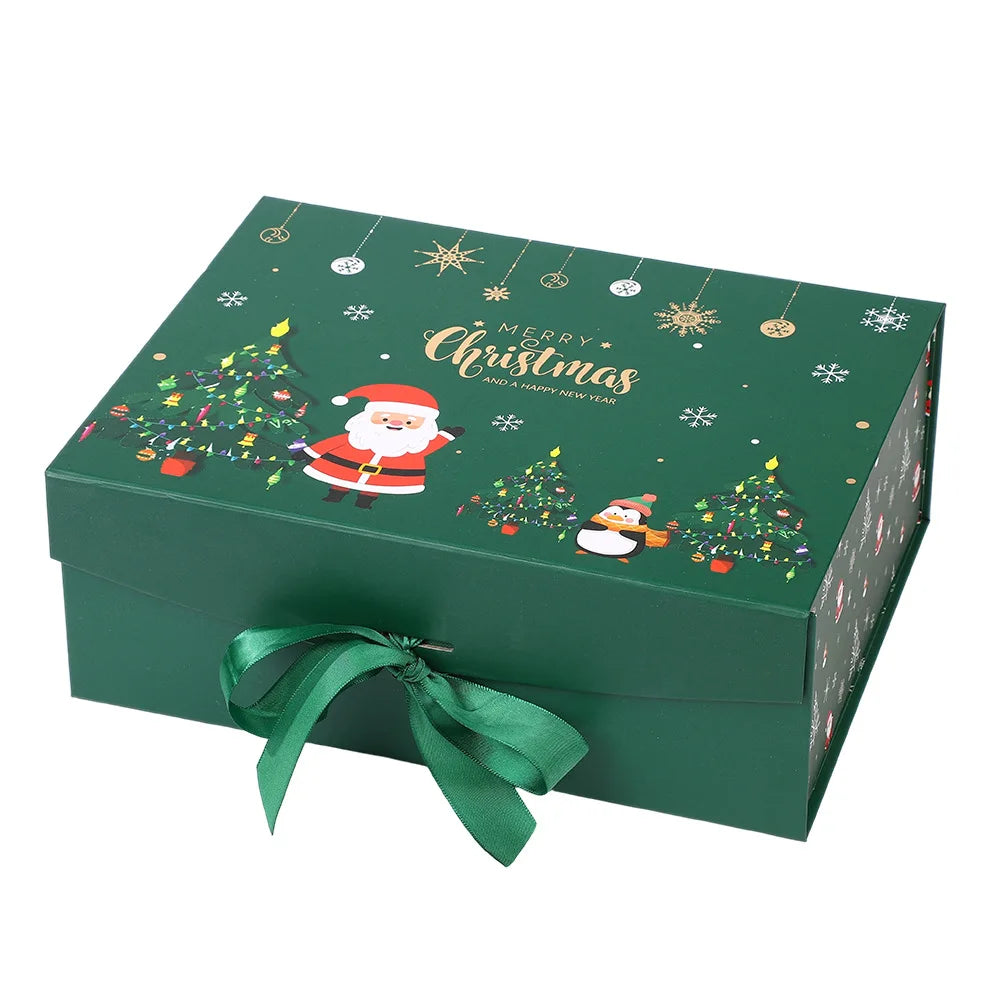 Luxury Christmas Gift Box with Magnetic Lid & Ribbon Bow – Large Festive Presentation Box