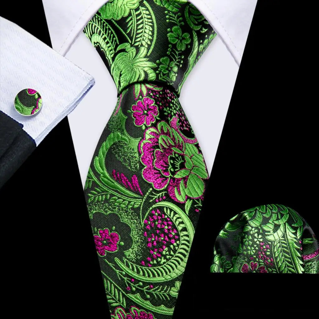 Men's Tie, Pocket Square & Cufflinks Gift Set – Jacquard