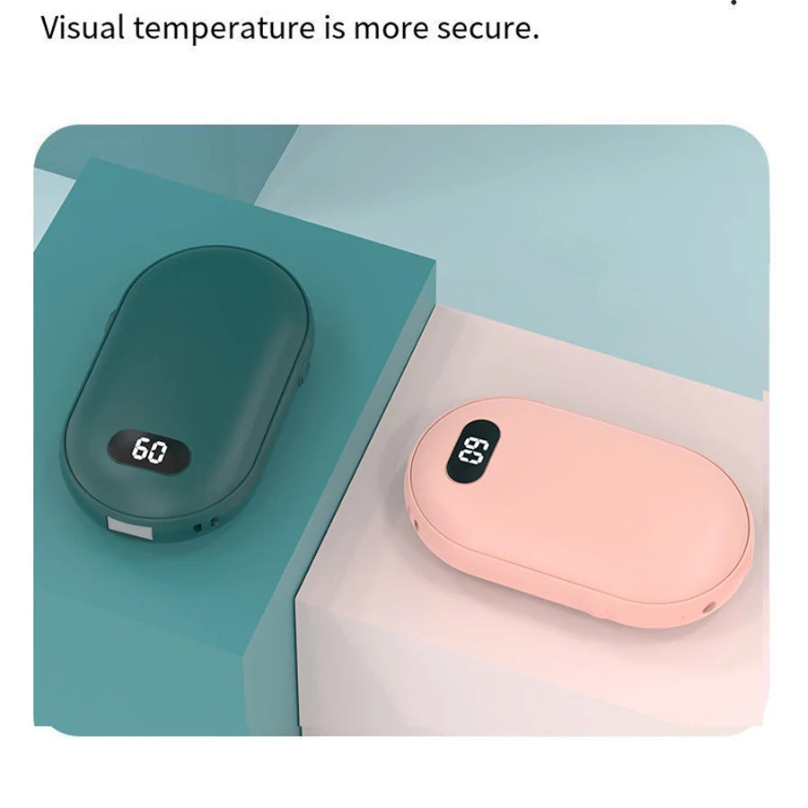 Rechargeable Hand Warmer – Double-Sided Heat, 2 Temperature Settings