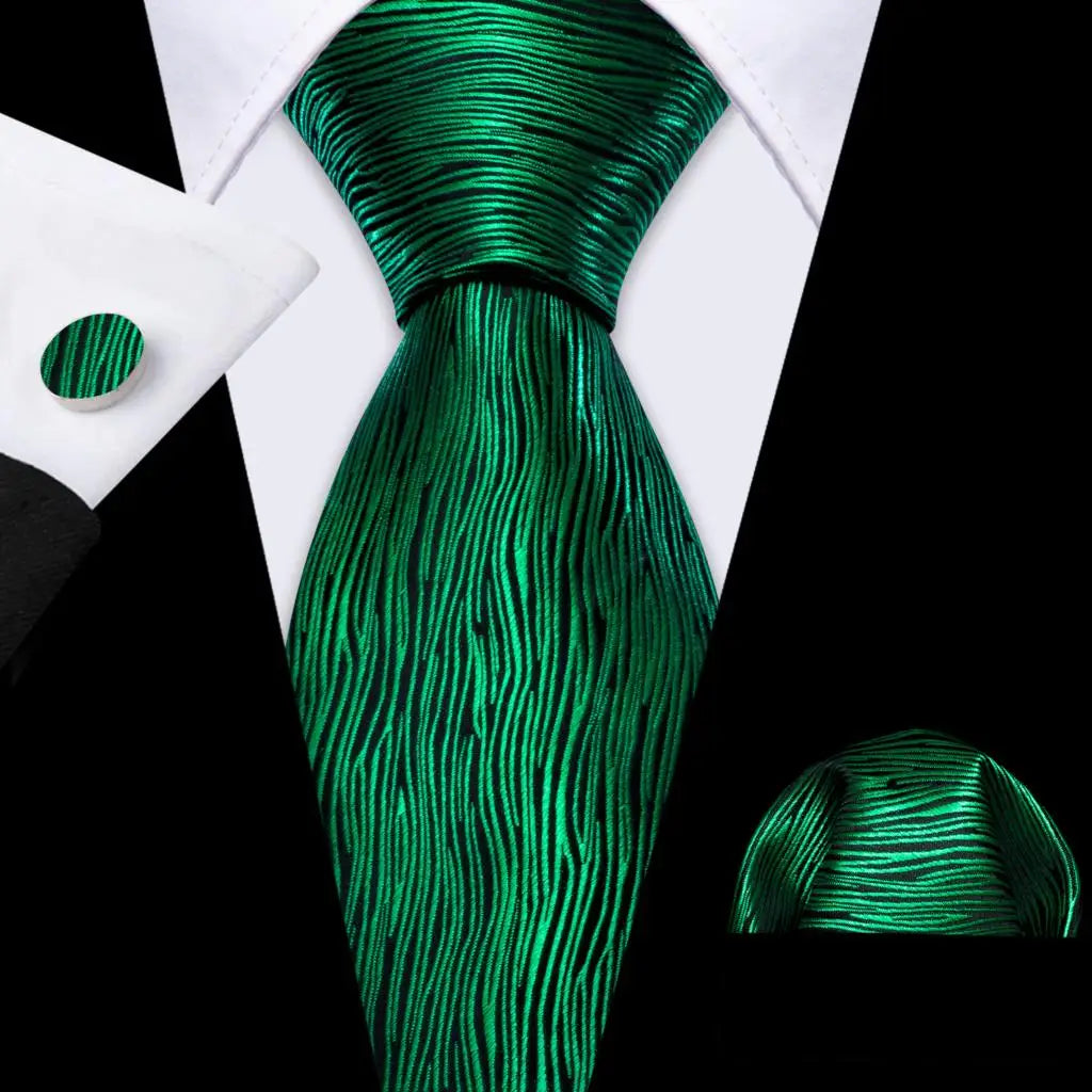 Men's Tie, Pocket Square & Cufflinks Gift Set – Jacquard