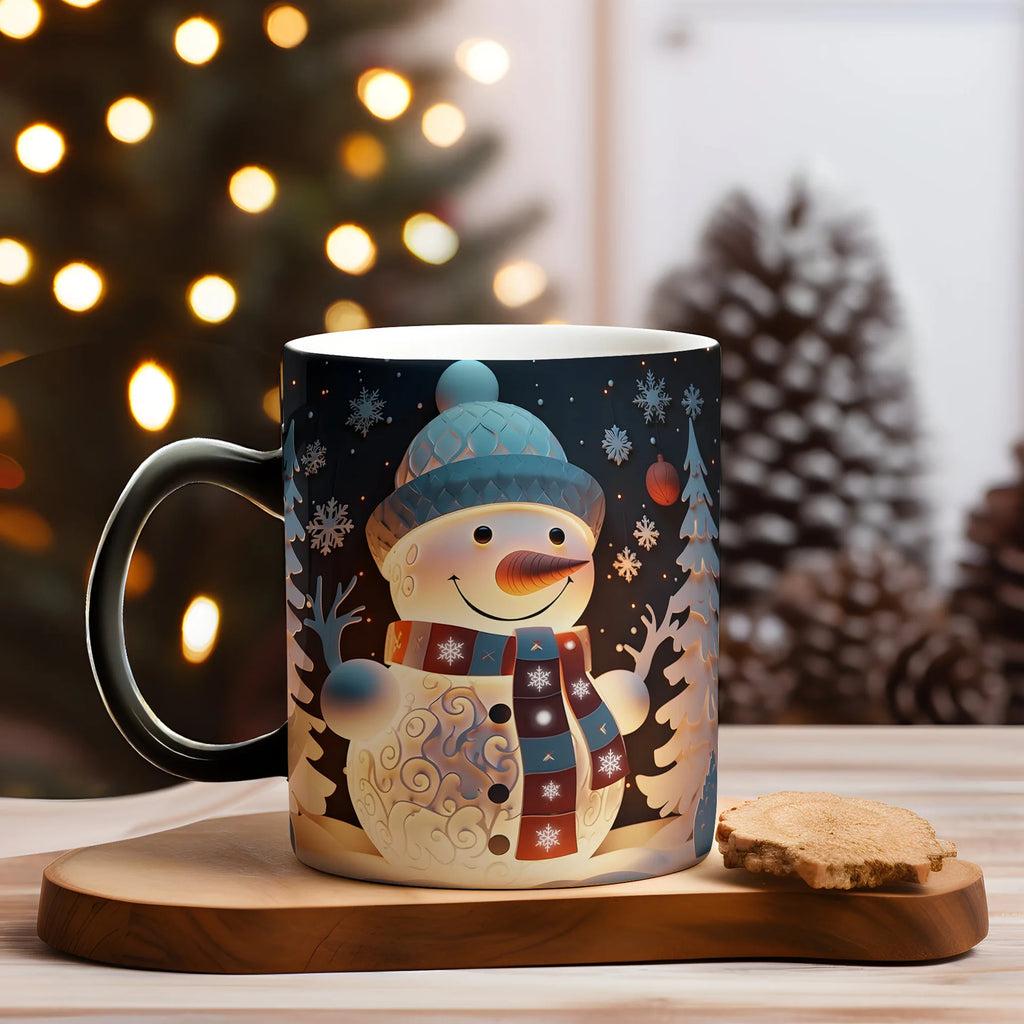 Colour-Changing Christmas Mug – Heat-Activated Santa, Snowman & Reindeer Magic Mug
