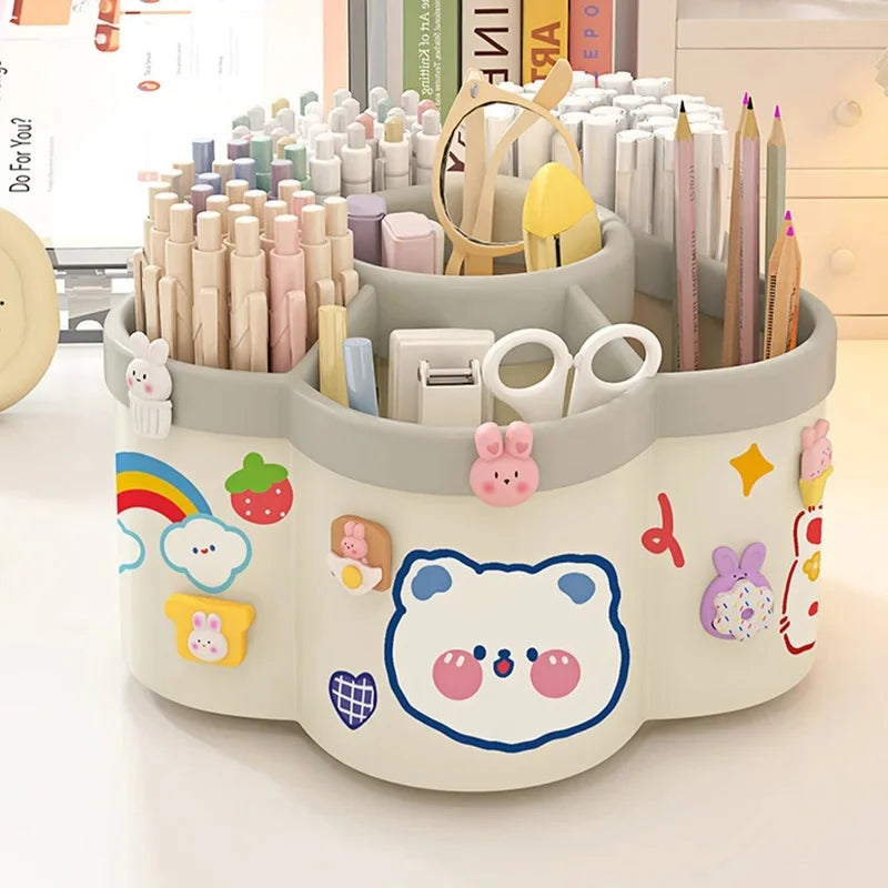 Rotating Desk Organiser – Large Pen & Makeup Holder