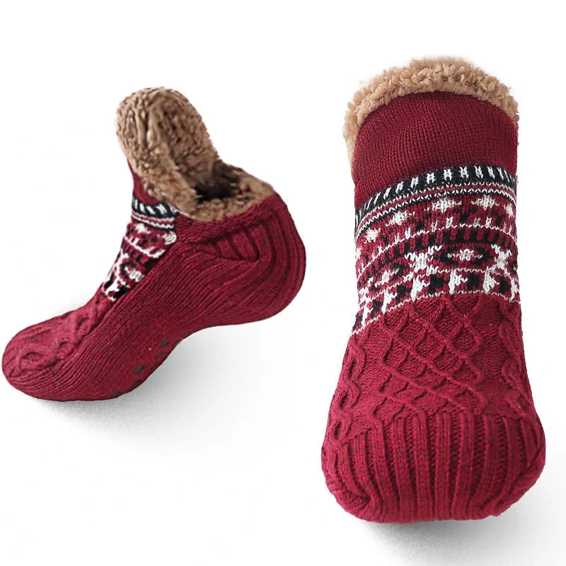 Fluffy Non-Slip Floor Socks – Warm Velvet Slipper Socks