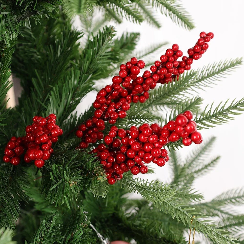 Red Holly Berry Stems – Artificial Christmas Berry Picks (1 to 50 Branches)