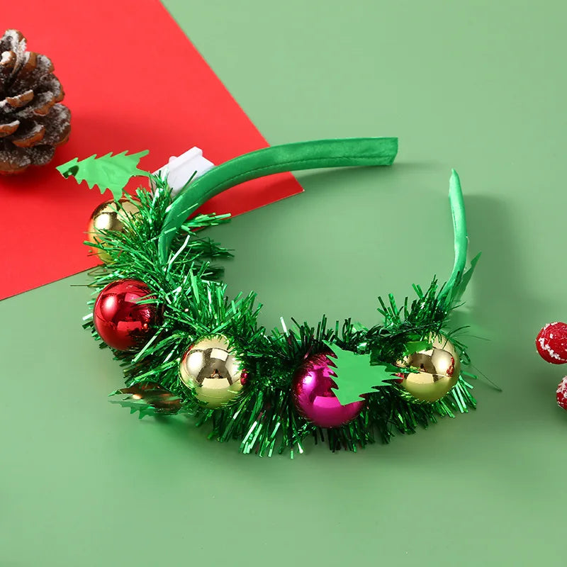 Light-Up Christmas Headband – LED Snowflake & Christmas Tree Headbands for Parties