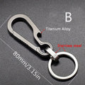 Titanium Carabiner Keyring with Bottle Opener – Quick-Release Key Clip