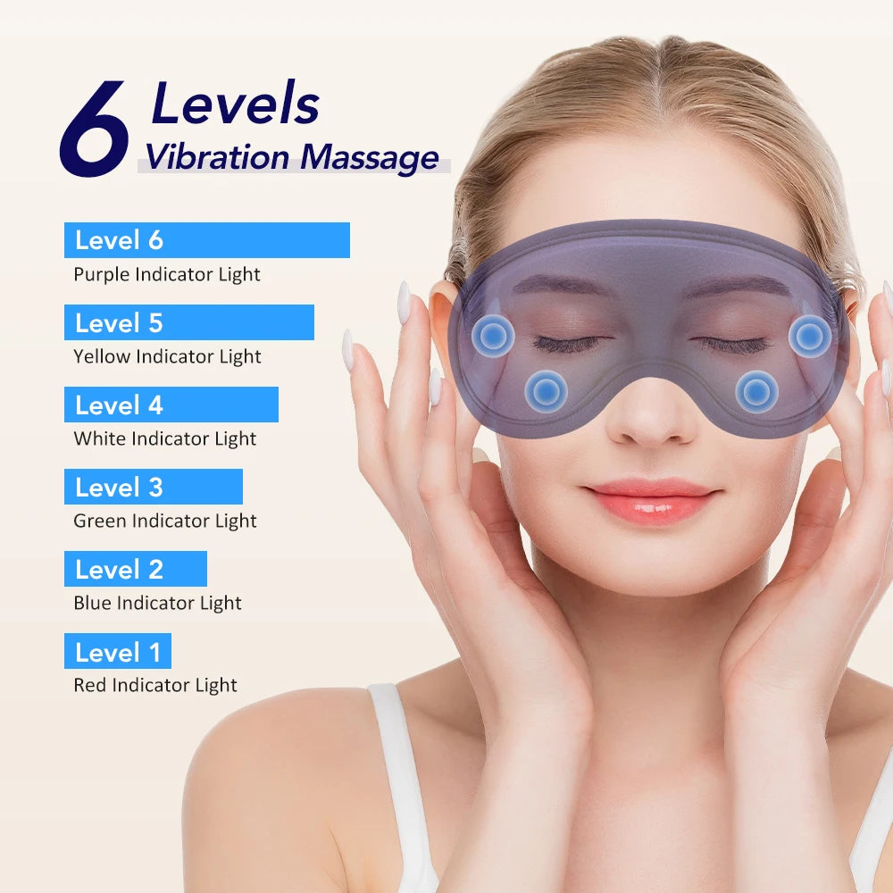 Heated Eye Massager – Steam Eye Mask with Vibration & 5 Heat Levels