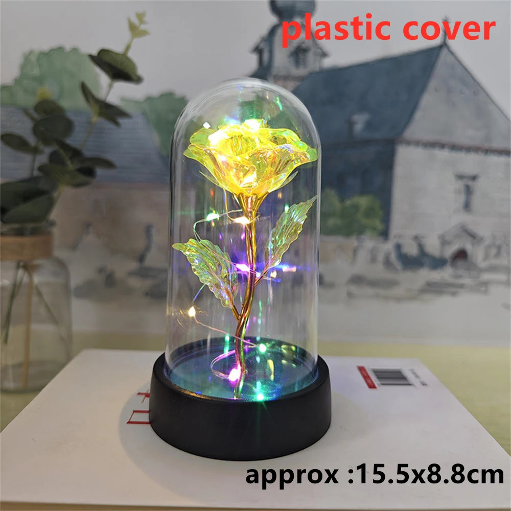 Galaxy Rose with LED Lights – Three Light-Up Forever Roses Gift