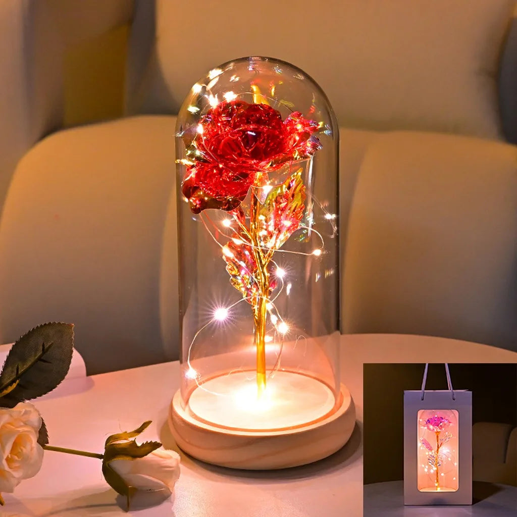 Galaxy Rose with LED Lights – Three Light-Up Forever Roses Gift